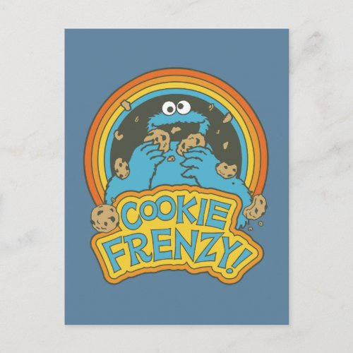 Vintage Cookie Monster  Cookie Frenzy Postcard