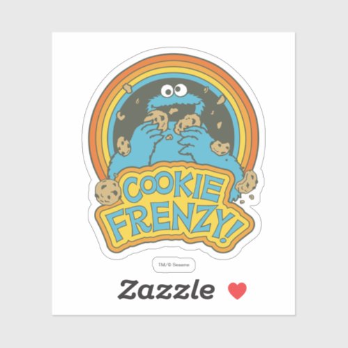 Vintage Cookie Monster  Cookie Frenzy Sticker