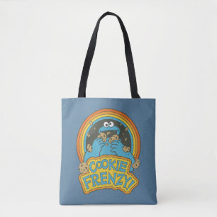 Vintage Cookie Monster Cookie Frenzy Tote Bag
