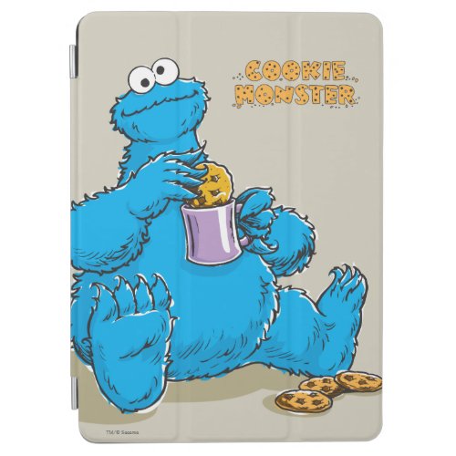 Vintage Cookie Monster Eating Cookies iPad Air Cover