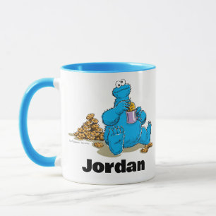 Vintage Cookie Monster Eating Cookies Mug