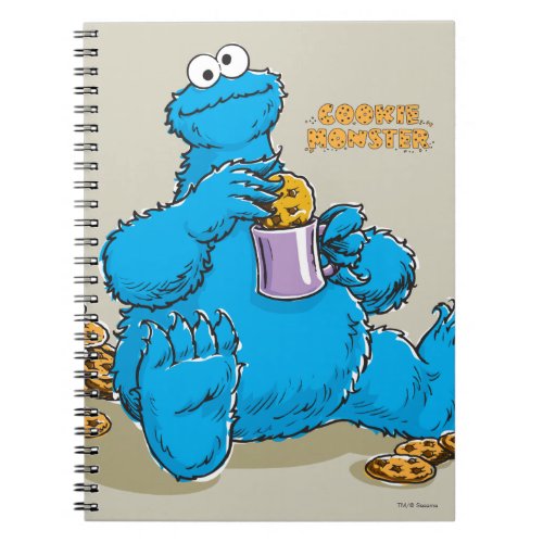 Vintage Cookie Monster Eating Cookies Notebook