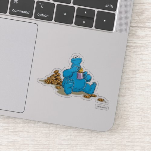 Vintage Cookie Monster Eating Cookies Sticker