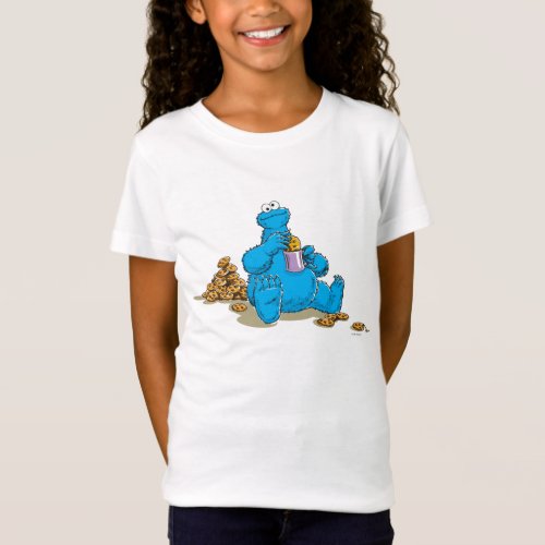 Vintage Cookie Monster Eating Cookies T_Shirt
