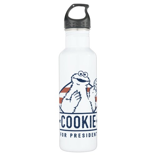 Vintage Cookie Monster for President Stainless Steel Water Bottle