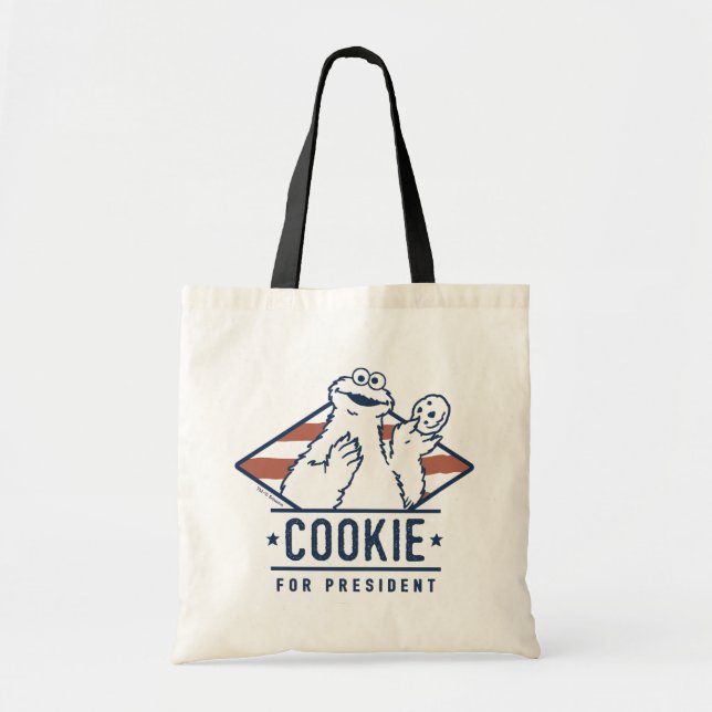 Vintage Cookie Monster for President Tote Bag (Front)