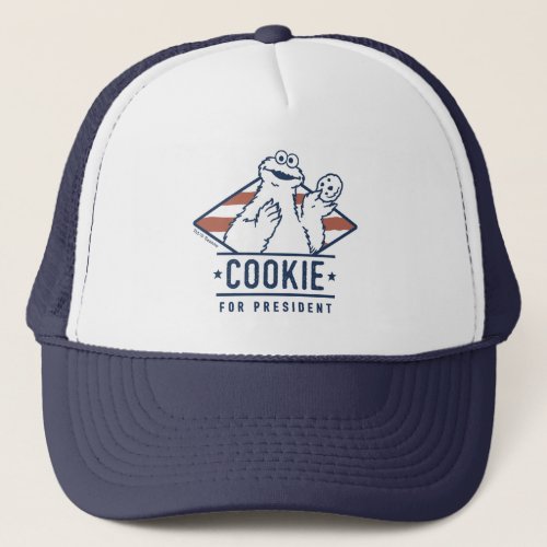 Vintage Cookie Monster for President Trucker Hat