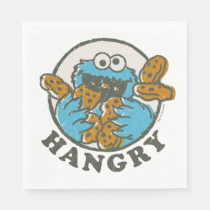 Vintage Cookie Monster Hangry Napkins