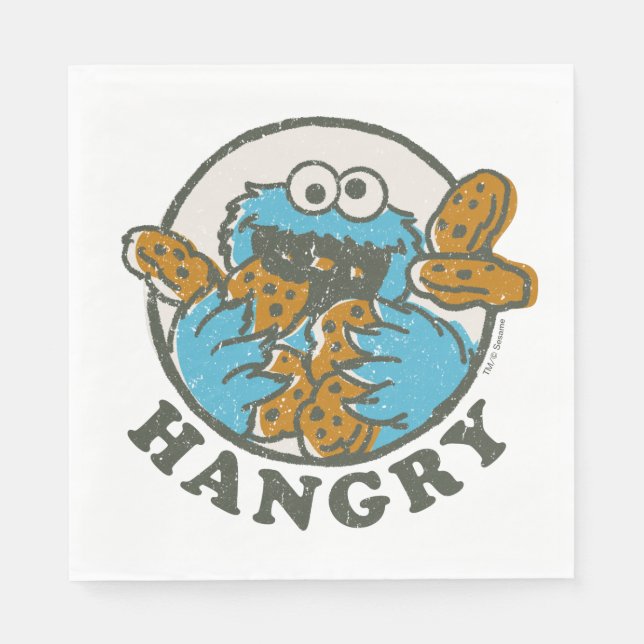 Vintage Cookie Monster | Hangry Napkins (Front)