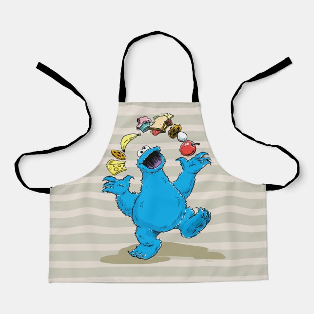 Vintage Cookie Monster Juggling Apron (Front)