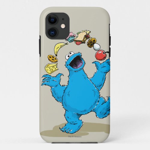Vintage Cookie Monster Juggling iPhone 11 Case