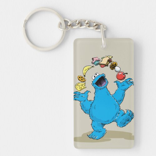 Vintage Cookie Monster Juggling Keychain