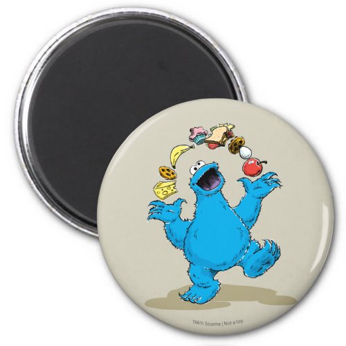Vintage Cookie Monster Juggling Magnet