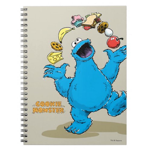 Vintage Cookie Monster Juggling Notebook
