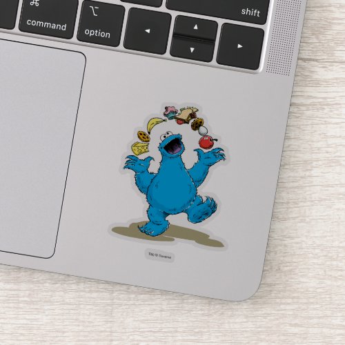 Vintage Cookie Monster Juggling Sticker