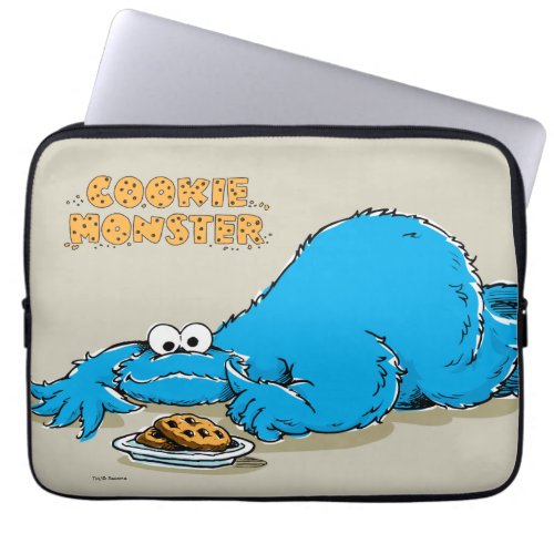 Vintage Cookie Monster Plate of Cookies Laptop Sleeve
