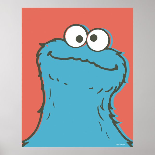 Vintage Cookie Monster Poster (Front)