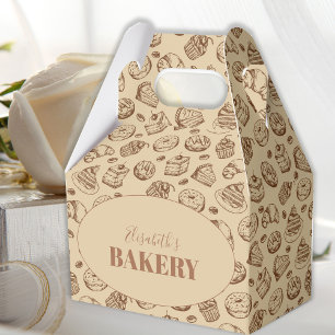 Vintage cookies pattern name personalized favor boxes