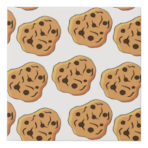 Vintage cookies seamless pattern. hand drawn illus faux canvas print