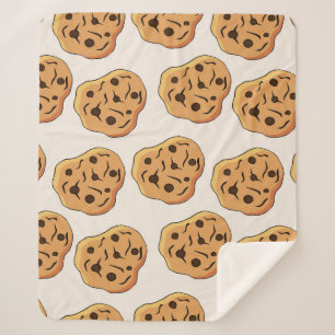 Vintage cookies seamless pattern. hand drawn illus sherpa blanket
