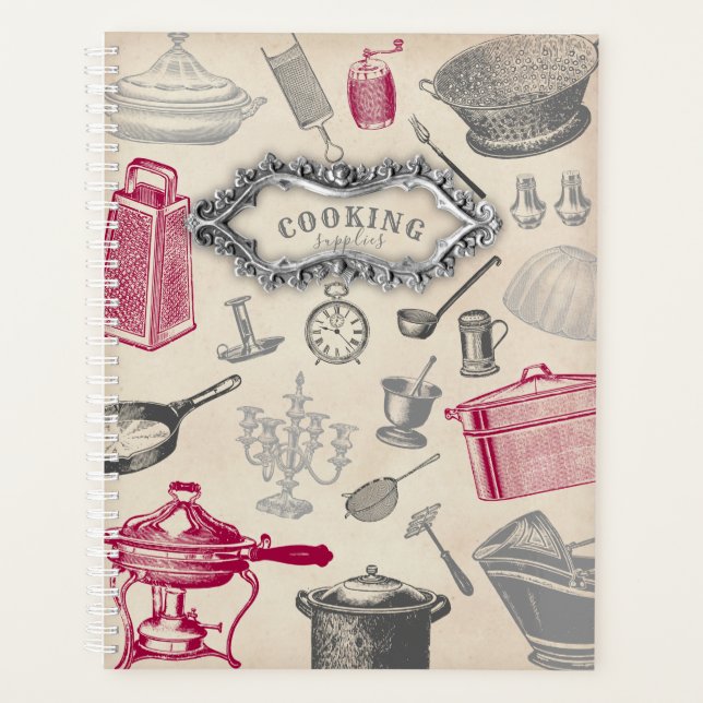 Vintage Cooking Supplies Planner (Front)