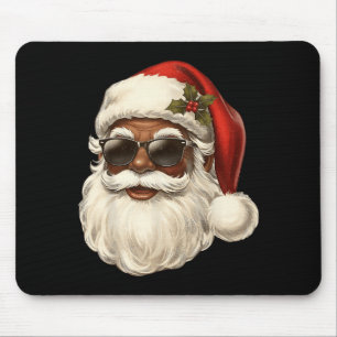 Vintage Cool Black Christmas Santa African Xmas Me Mouse Pad