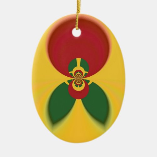 Vintage COOL CUTE RETRO Jamaicans Raster Gift Colo Ceramic Ornament