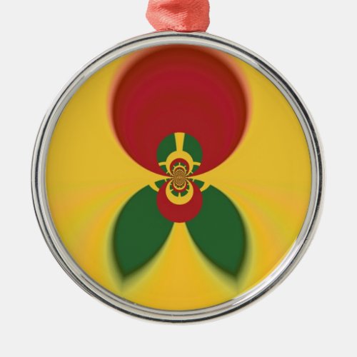 Vintage COOL CUTE RETRO Jamaicans Raster Gift Colo Metal Ornament