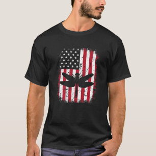 Vintage Cool Dragonfly Animal Retro Usa American F T-Shirt