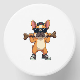 Vintage Cool French Bulldog Carrying Bone Cartoon Mini Candle Favors