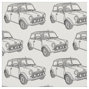 vintage cool minicar fabric