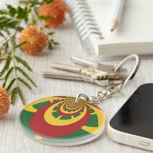 Vintage COOL RETRO Jamaica Rasta colors Keychain