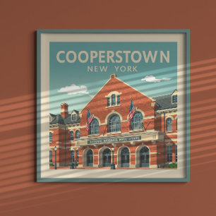 Vintage Cooperstown New York Poster