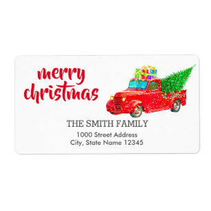 Vintage Coordinating Christmas Address Label
