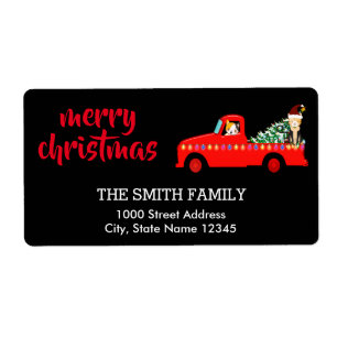 Vintage Coordinating Christmas Address Label