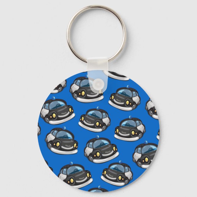 Vintage Cop Car Keychain (Front)