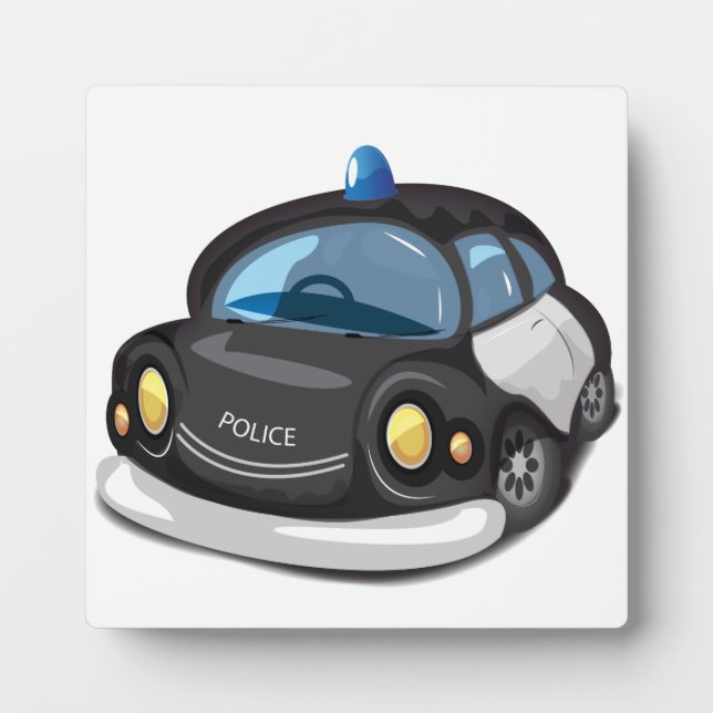 Vintage Cop Car Plaque (Front)