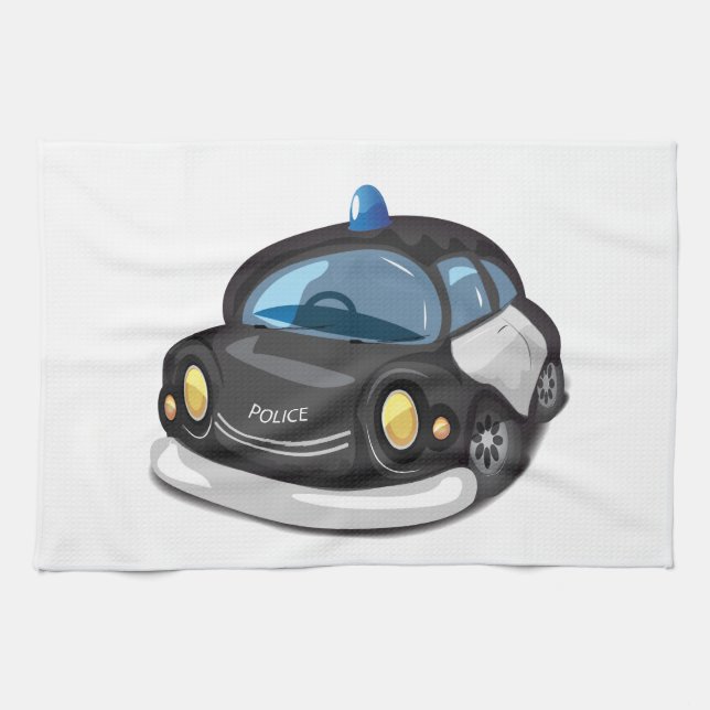 Vintage Cop Car Towel (Horizontal)