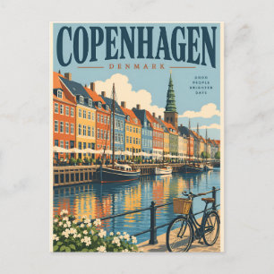 Vintage Copenhagen Denmark Postcard