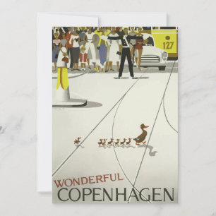 Vintage Copenhagen Denmark Travel Card