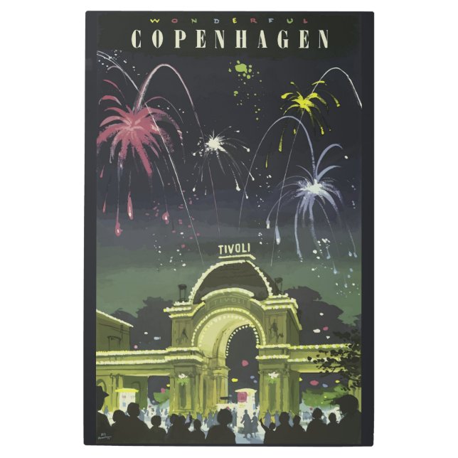 Vintage Copenhagen Illustration Travel Poster (Front)