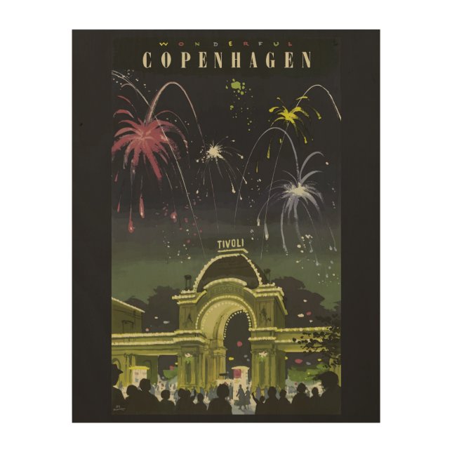 Vintage Copenhagen Illustration Travel Poster (Front)