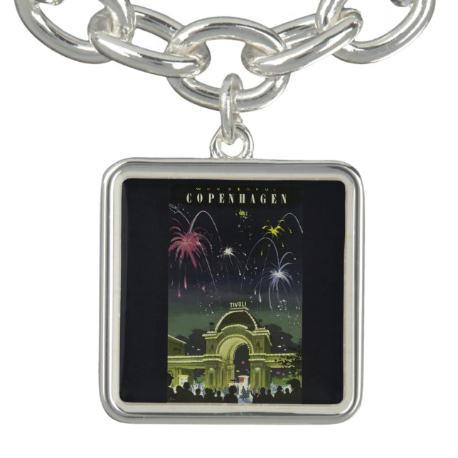 Vintage Copenhagen Illustration Travel Poster Bracelet (Design)