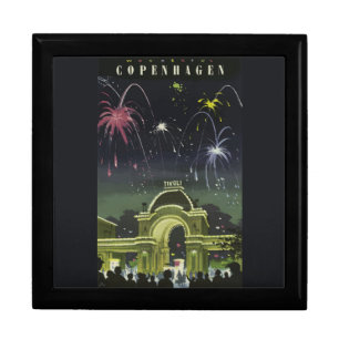 Vintage Copenhagen Illustration Travel Poster Gift Box