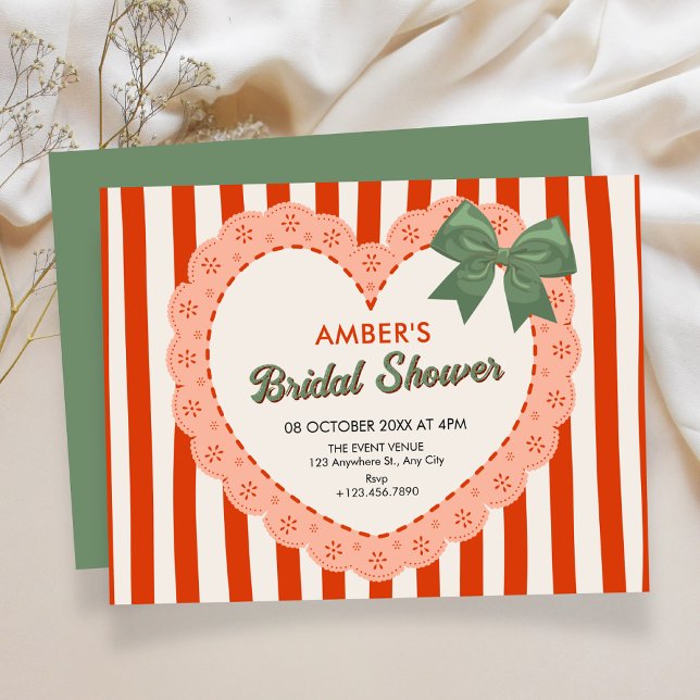 Vintage coquette bridal shower invitation (Creator Uploaded)