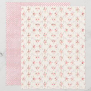 Vintage Coquette Rose Floral Scrapbook Paper