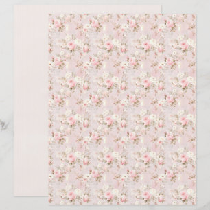 Vintage Coquette Rose Floral Scrapbook Paper
