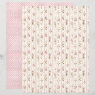 Vintage Coquette Rose Floral Scrapbook Paper