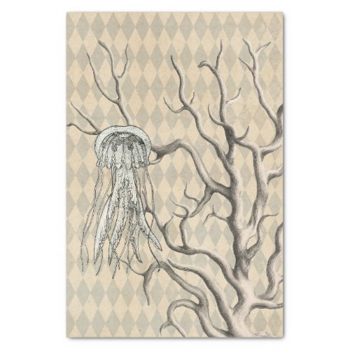 Vintage Coral and Jellyfish Tissue Paper