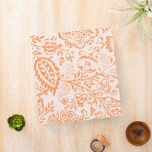 Vintage Coral Floral Binder